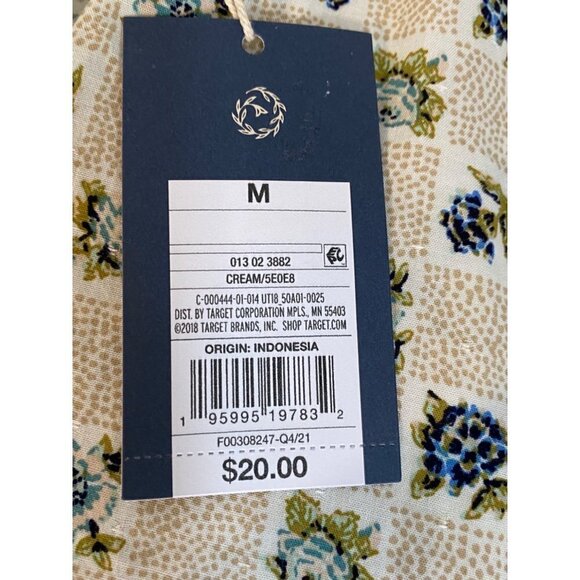 New Universal Thread Boho Prairie Flowy Pull Over Floral Blouse Women's Medium - Picture 7 of 12